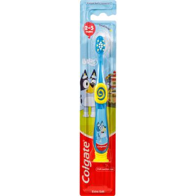 colgate junior smiles kids toothbrush 2-5 years extra soft bluey