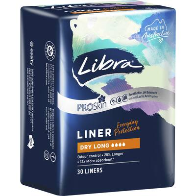 libra panty liners dry long