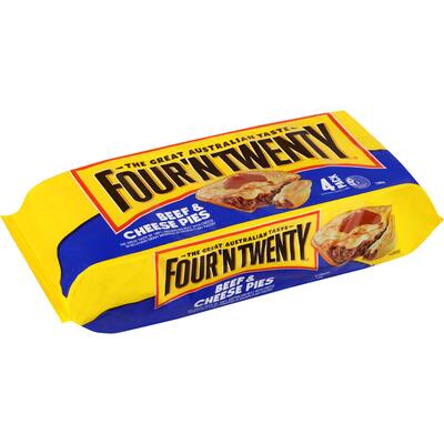 four'n twenty frozen pie 4pk beef & cheese