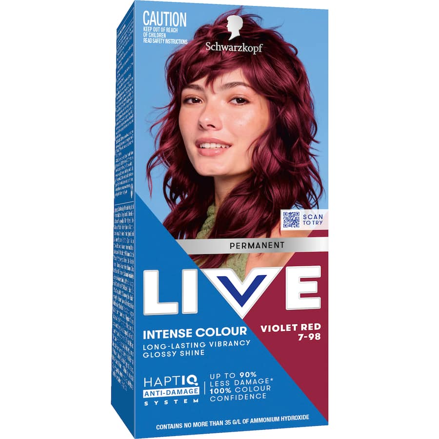 Schwarzkopf Live Colour Permanent Hair Colour Violet Red