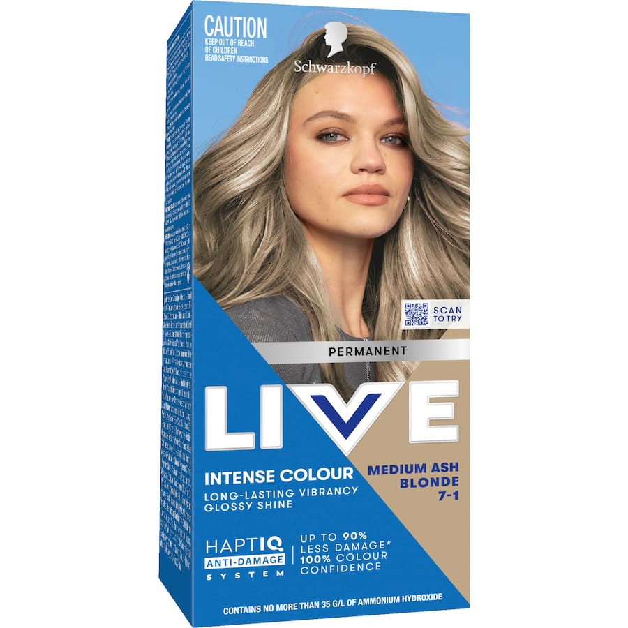 Schwarzkopf Live Colour Permanent Hair Colour Medium Ash Blonde