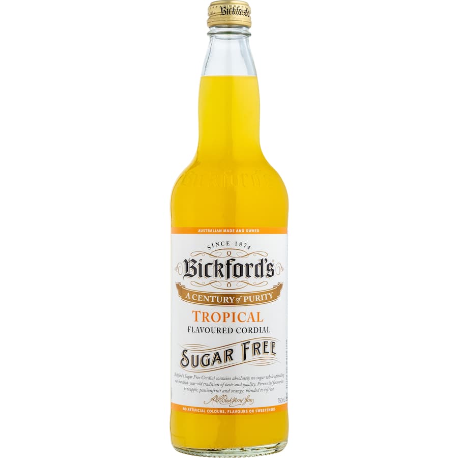 Bickford's Cordial No Sugar Tropical