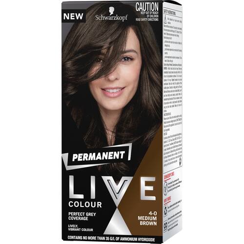 Schwarzkopf Live Colour Permanent Hair Colour Medium Brown