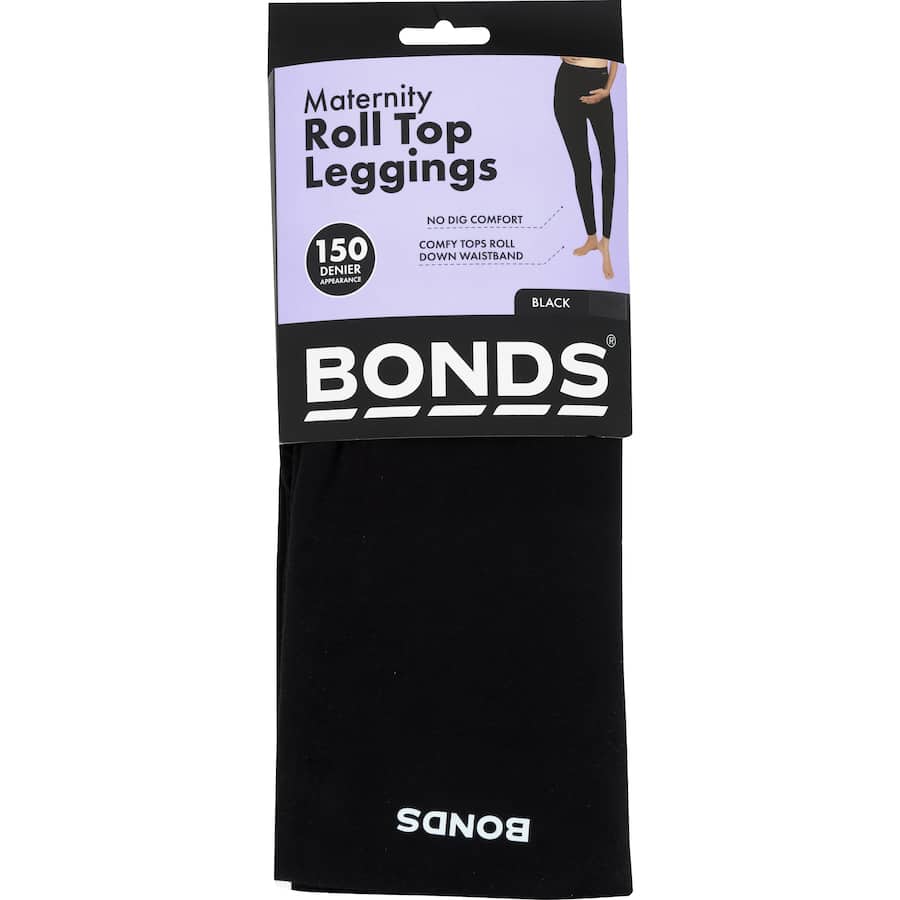 Bonds Maternity Roll Top Leggings Med - Large Black