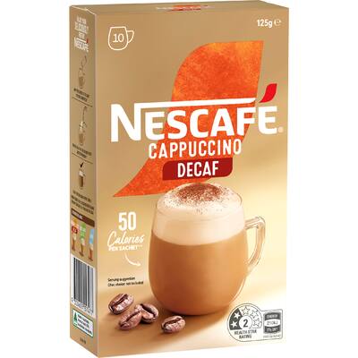 nescafé coffee sachets cappuccino decaf