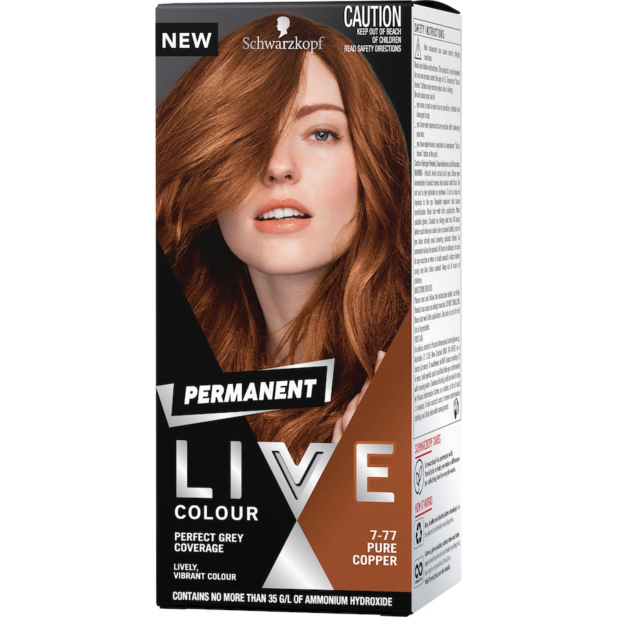 Schwarzkopf Live Colour Permanent Hair Colour Pure Copper