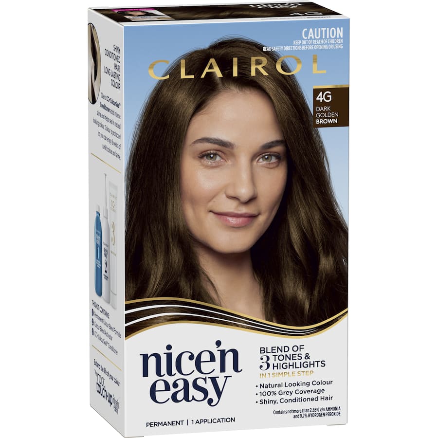 Clairol Nice N Easy Hair Colour Dark Golden Brown 4G
