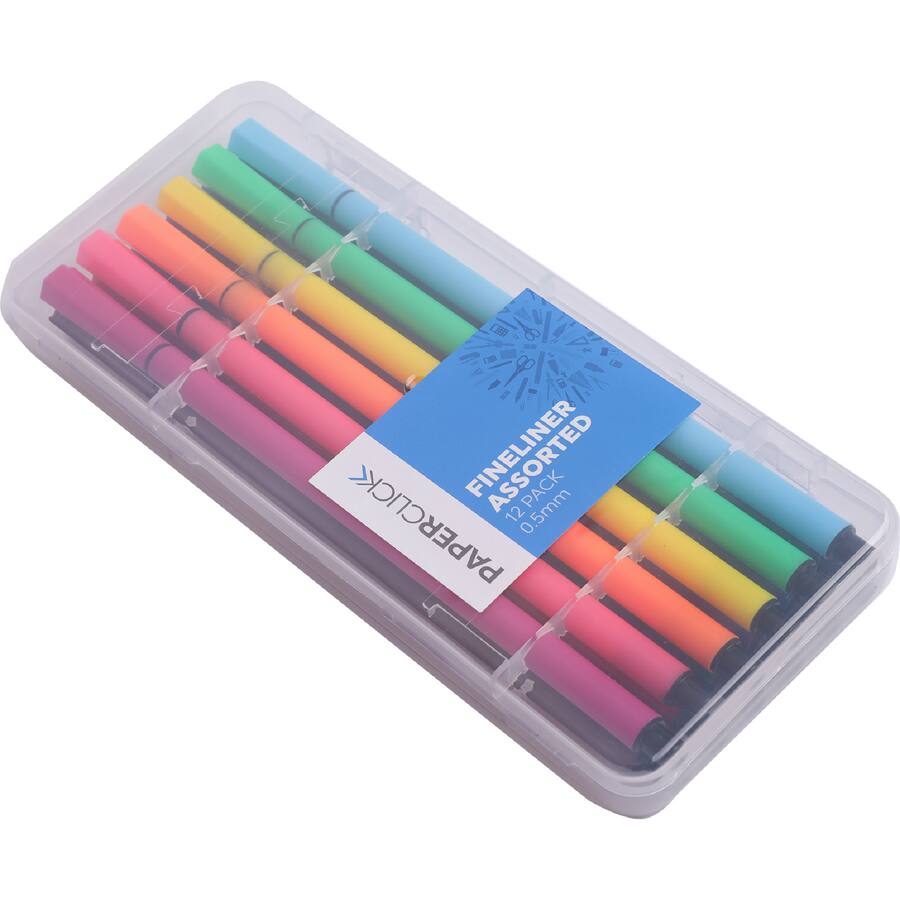Paperclick Fineliner Pens Assorted