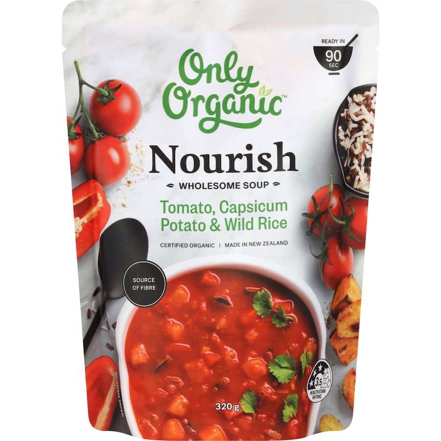 Only Organic Nourish Soup Tomato, Capsicum Potato & Rice