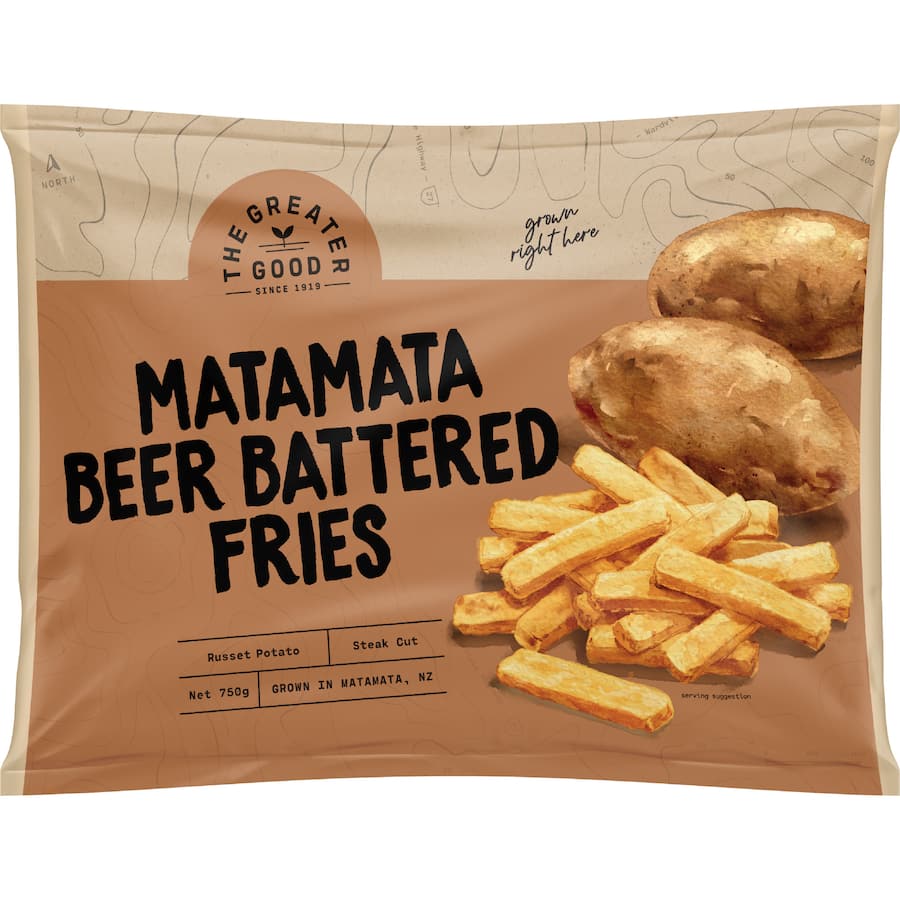 The Greater Good Matamata Fries Beer Battered Steak Cut