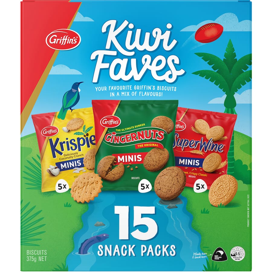 Griffins Biscuits Kiwi Faves 375G