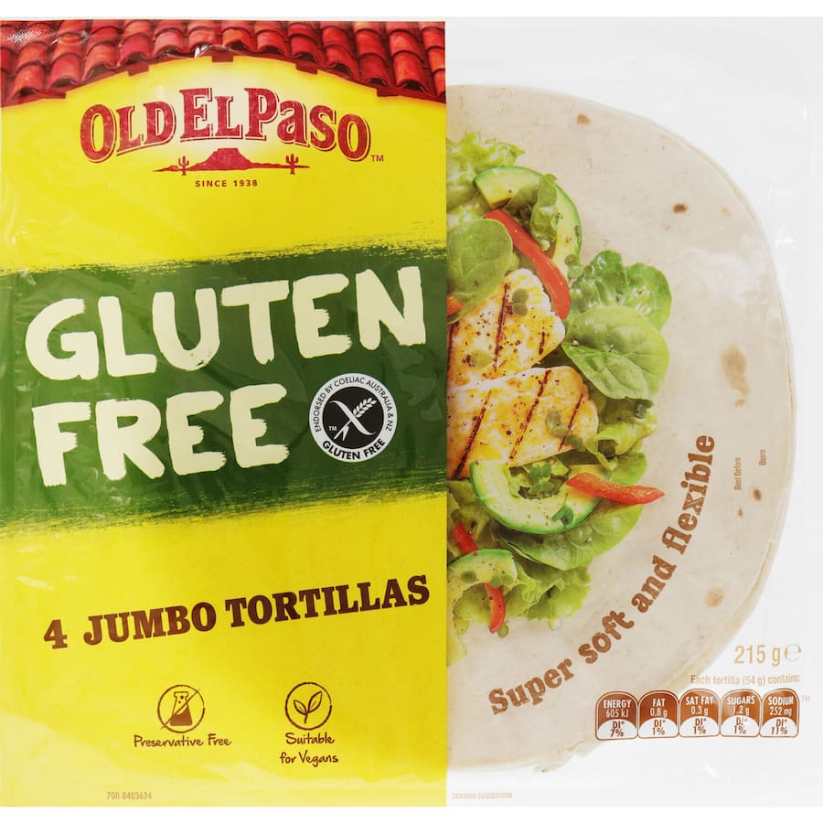 Old El Paso Tortillas Jumbo Gluten Free