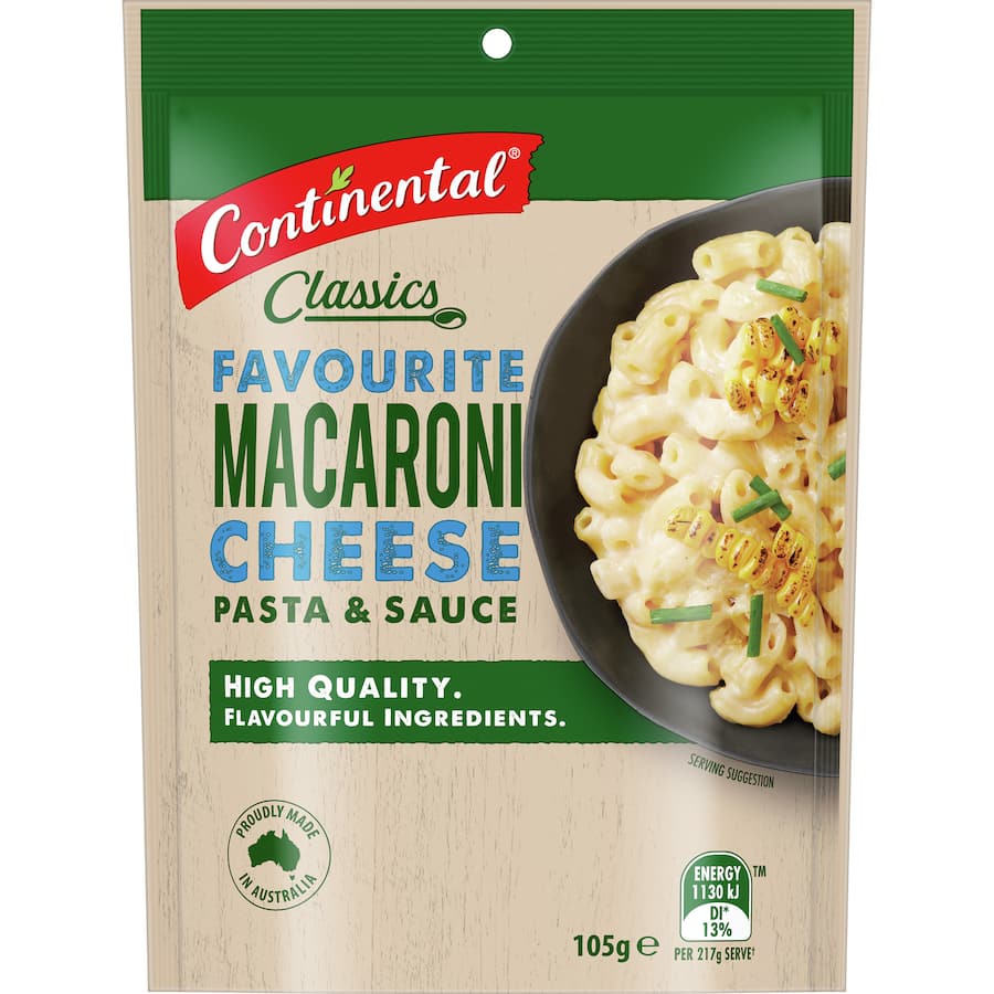 Continental Classics Pasta & Sauce Macaroni Cheese Serves 2