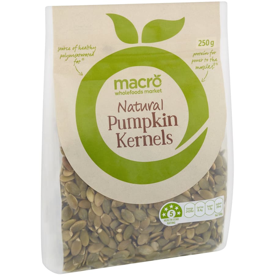 Macro Pumpkin Seeds Natural Kernels