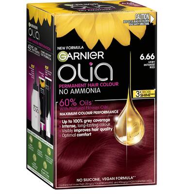 garnier olia hair colour very intense red 6.66
