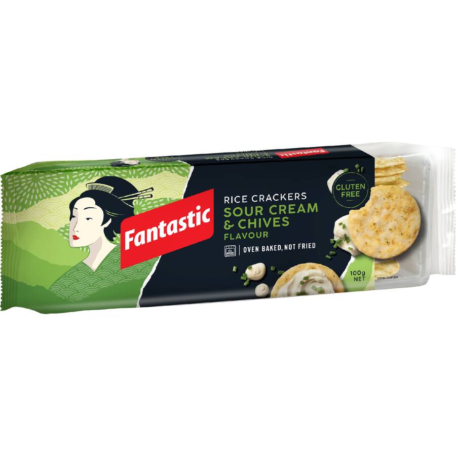 Fantastic Rice Crackers Sour Cream & Chives