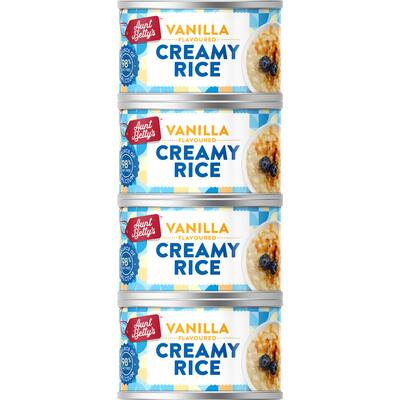 aunt bettys rice 2 go creamed rice vanilla creamy rice 400g