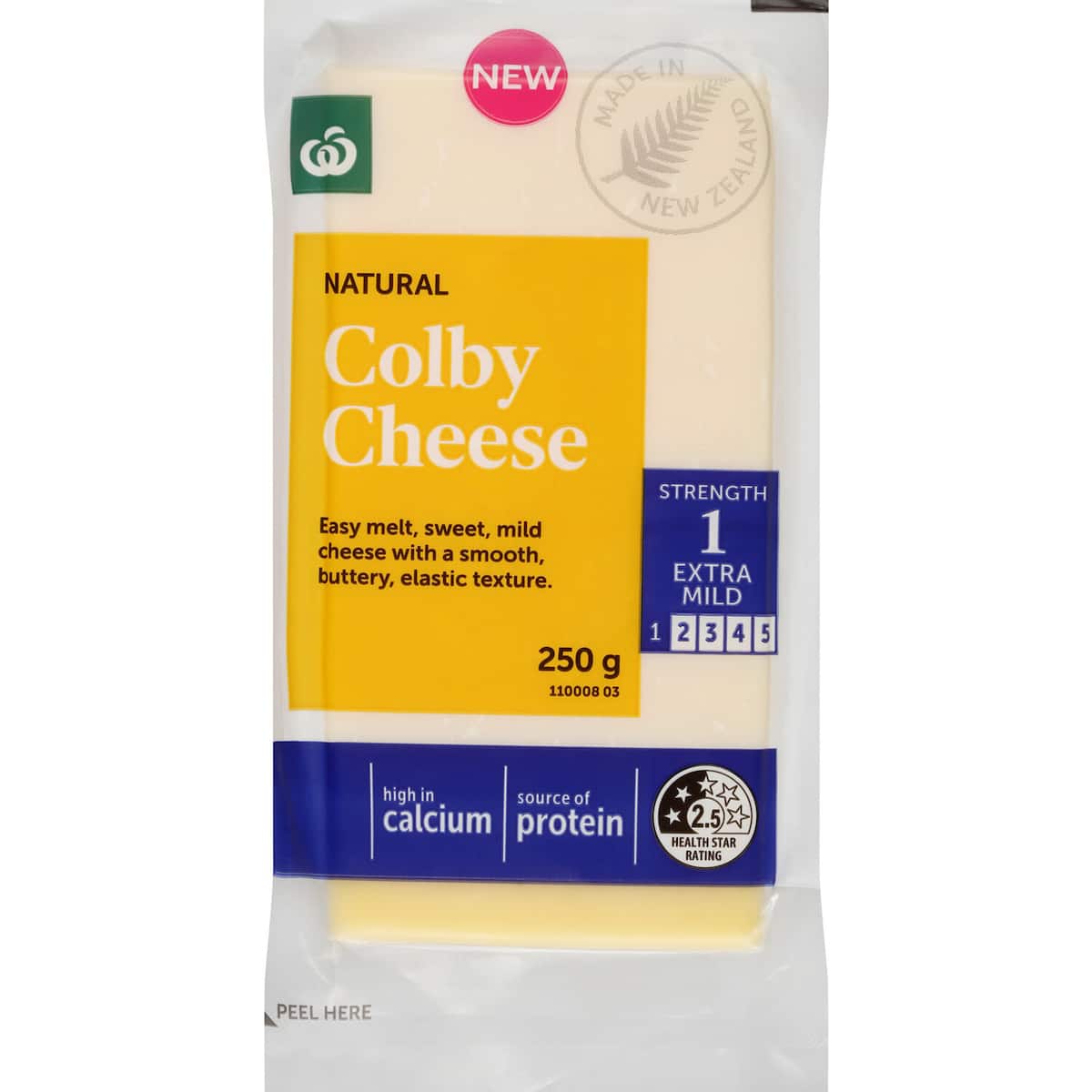 Woolworths Colby Cheese 250g bunch