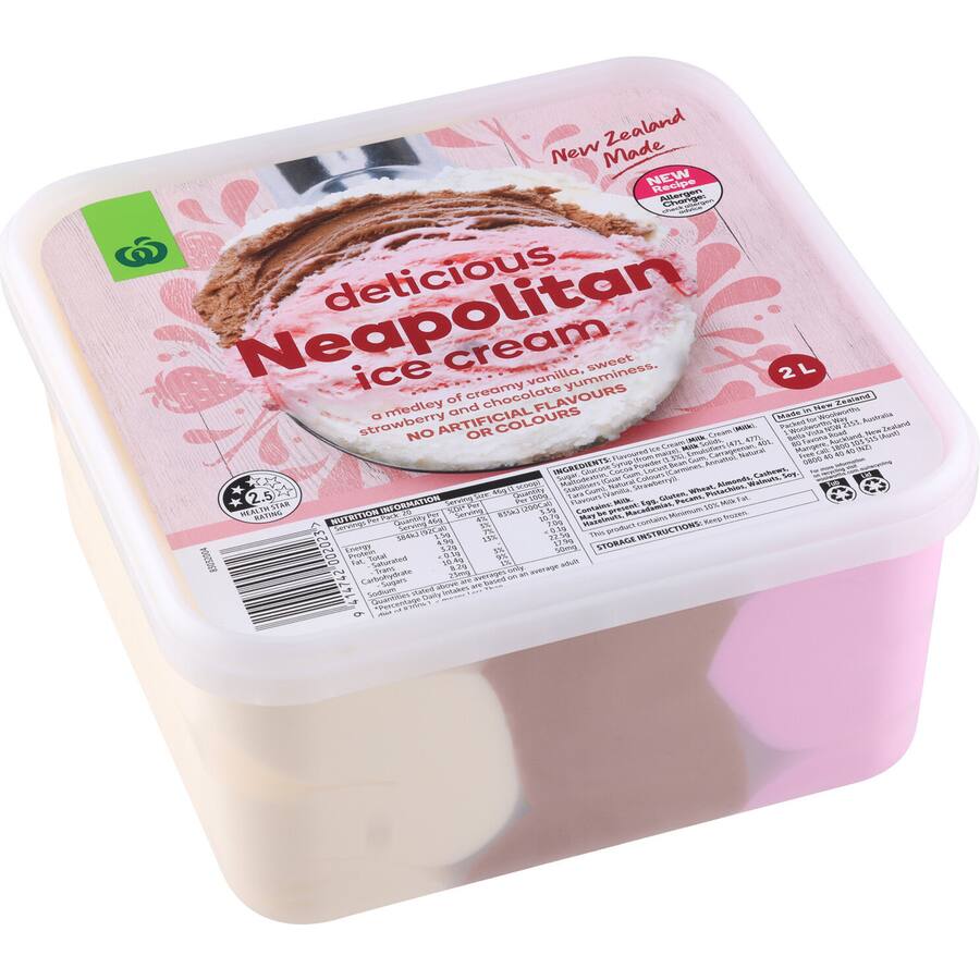 Woolworths Ice Cream Neapolitan
