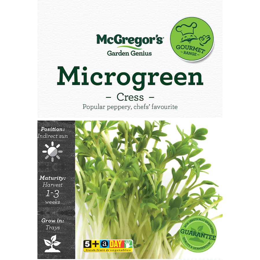Mcgregors Microgreen Vegetable Seeds Cress
