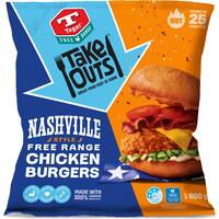 Tegel Take Outs Nashville Style Chicken Burgers