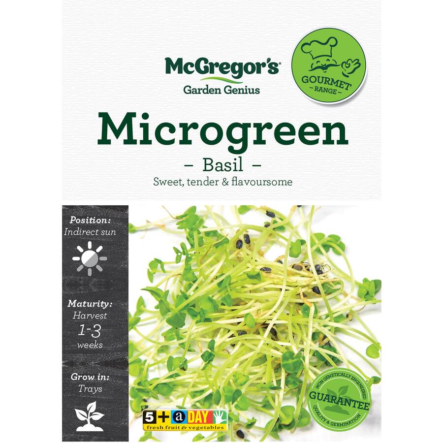 Mcgregors Microgreen Vegetable Seeds Basil