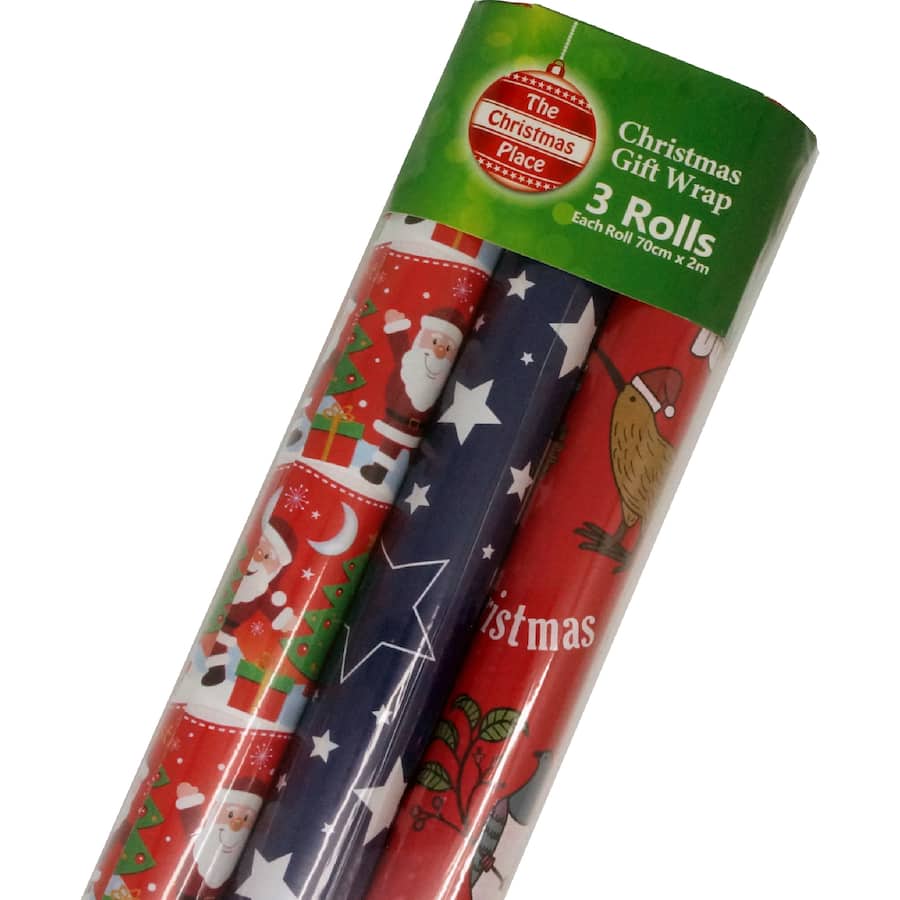 The Christmas Place Wrapping Paper Assorted 70Cm Wide
