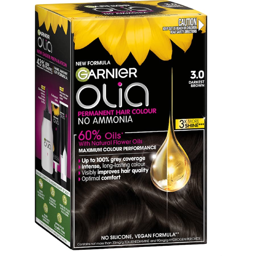 Garnier Olia Hair Colour Darkest Brown 3.0