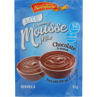 aeroplane dessert mix lite chocolate mousse