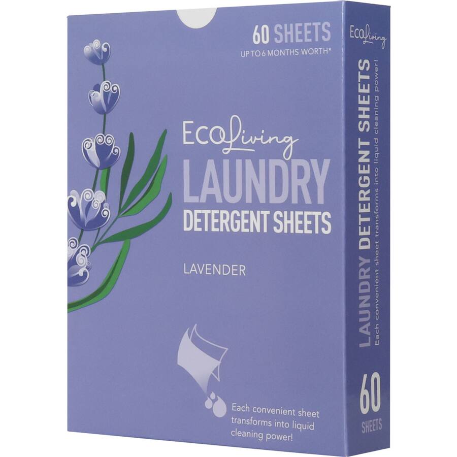 Eco Living Laundry Detergent Sheets Lavender