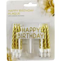 Whiz Pop Bang Plaque & Candles, Happy Birthday