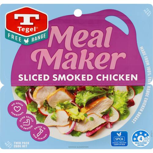Tegel Meal Maker Free Range Tegel Meal Maker Free Range Sliced Smoked Chicken