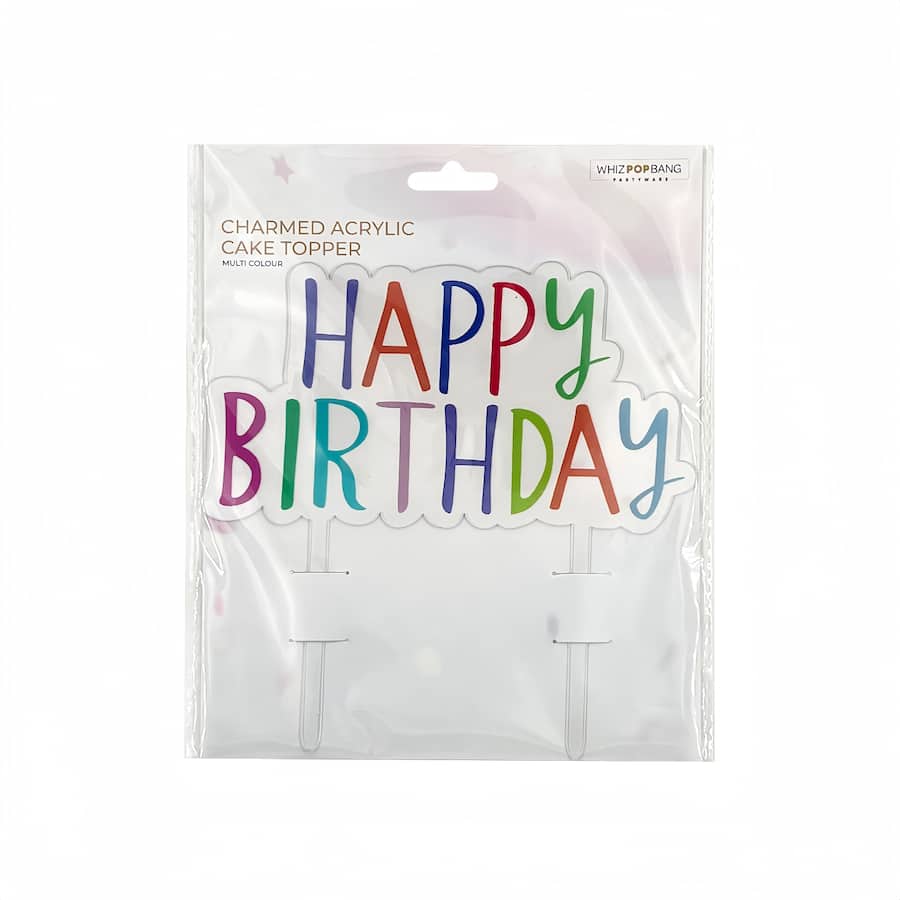 Whiz Pop Bang Acrylic Cake Topper Charmed