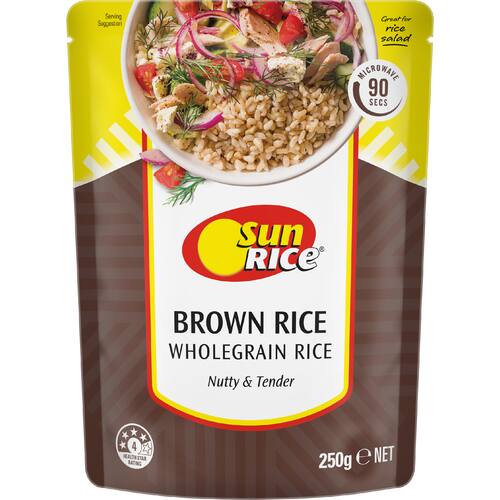 Sunrice Microwave Rice Brown Medium Grain