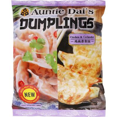 auntie dai's dumplings chicken & coriander