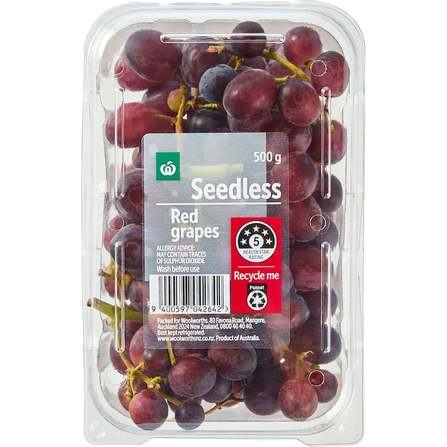 Woolworths Grapes Red