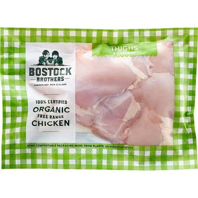 bostocks organic chicken thighs 