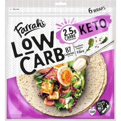 farrah's low carb wraps keto 8 inch