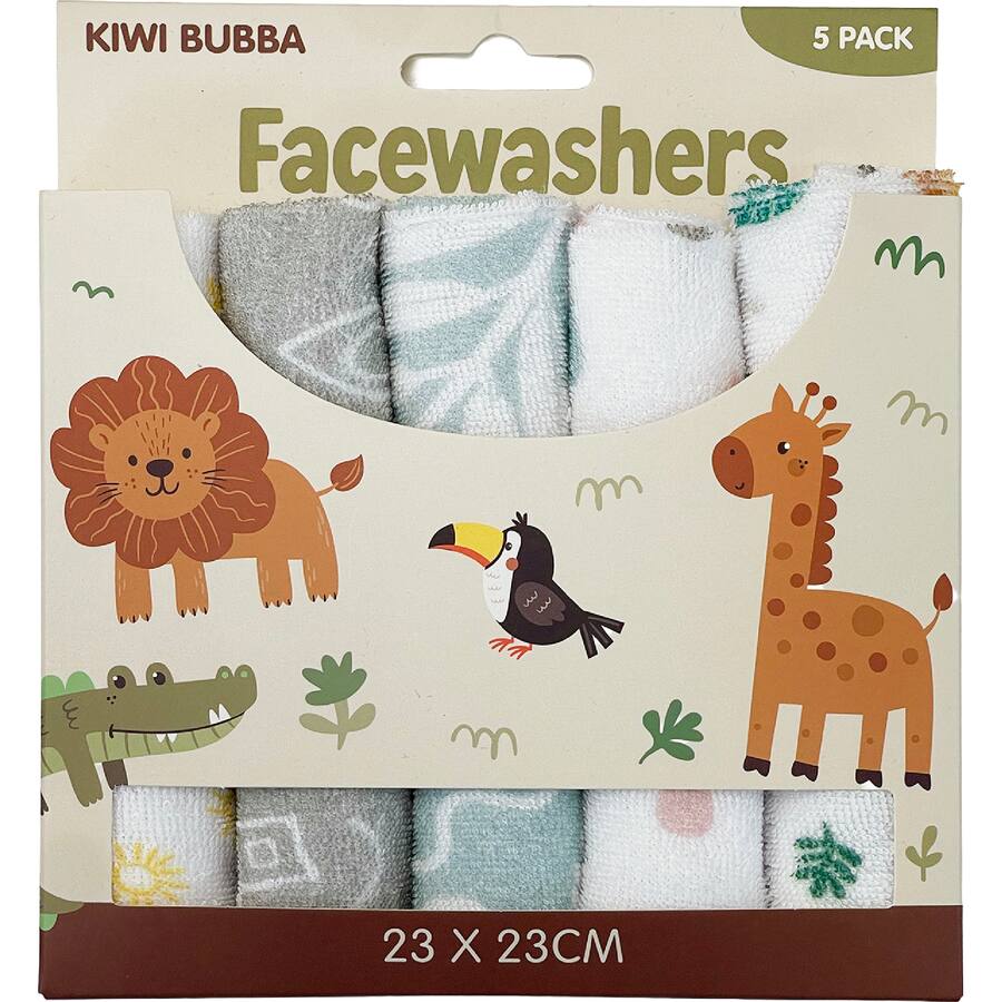 Kiwi Bubba Face Washers