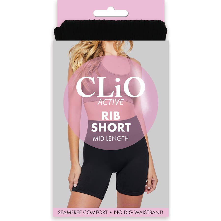 Clio Rib Mid Short Black