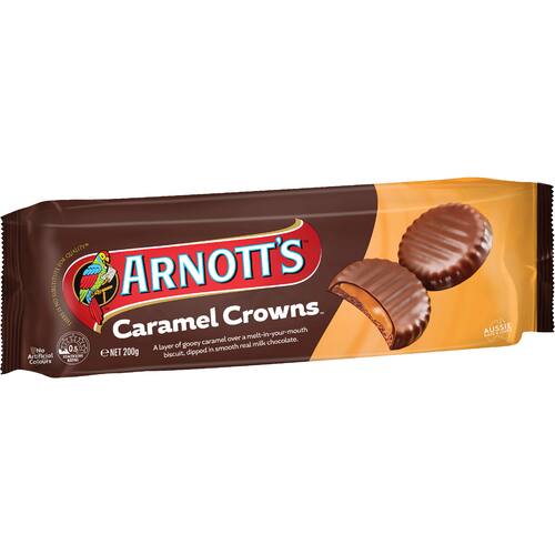 Arnott's Chocolate Biscuits Caramel Crowns