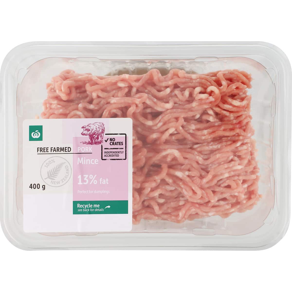 Woolworths Pork Mince 13 Fat 400g bunch