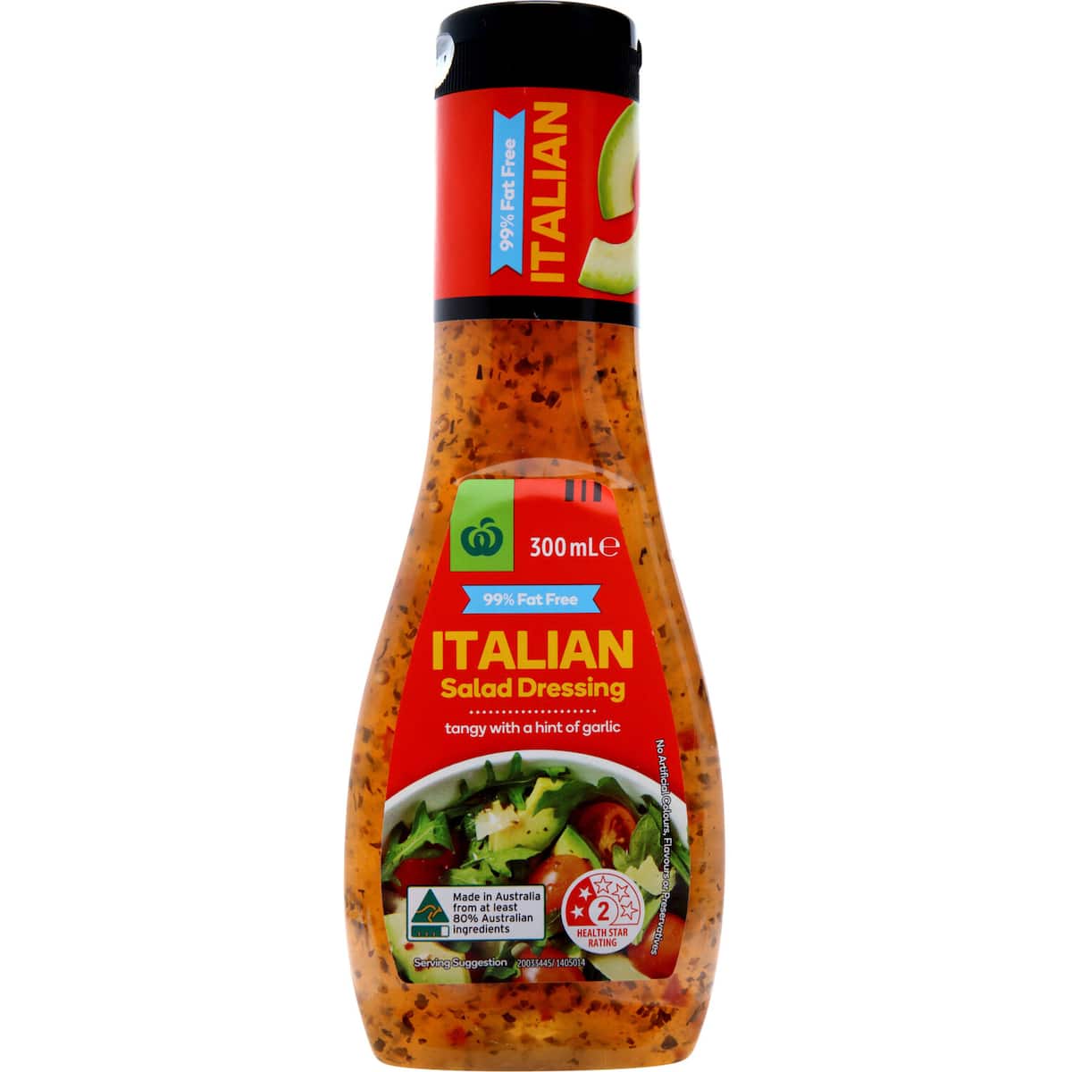 Woolworths Dressing 99 Free Italian 300ml bunch