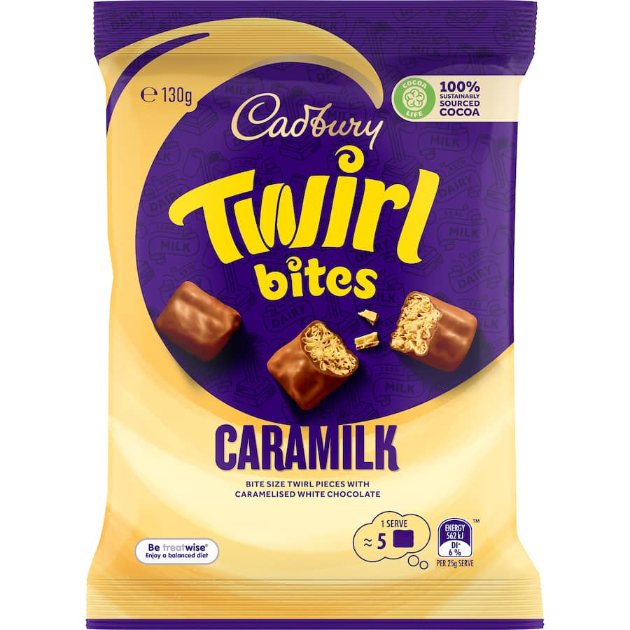Cadbury Chocolate Sharepack Caramilk Twirl Bites