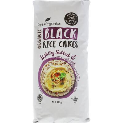 ceres organics black rice crackers lightly salted