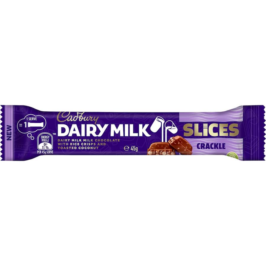 Cadbury Chocolate Bar Dairy Milk Crackle Slices