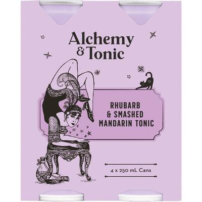 alchemy & tonic tonic water rhubarb & smashed mandarin