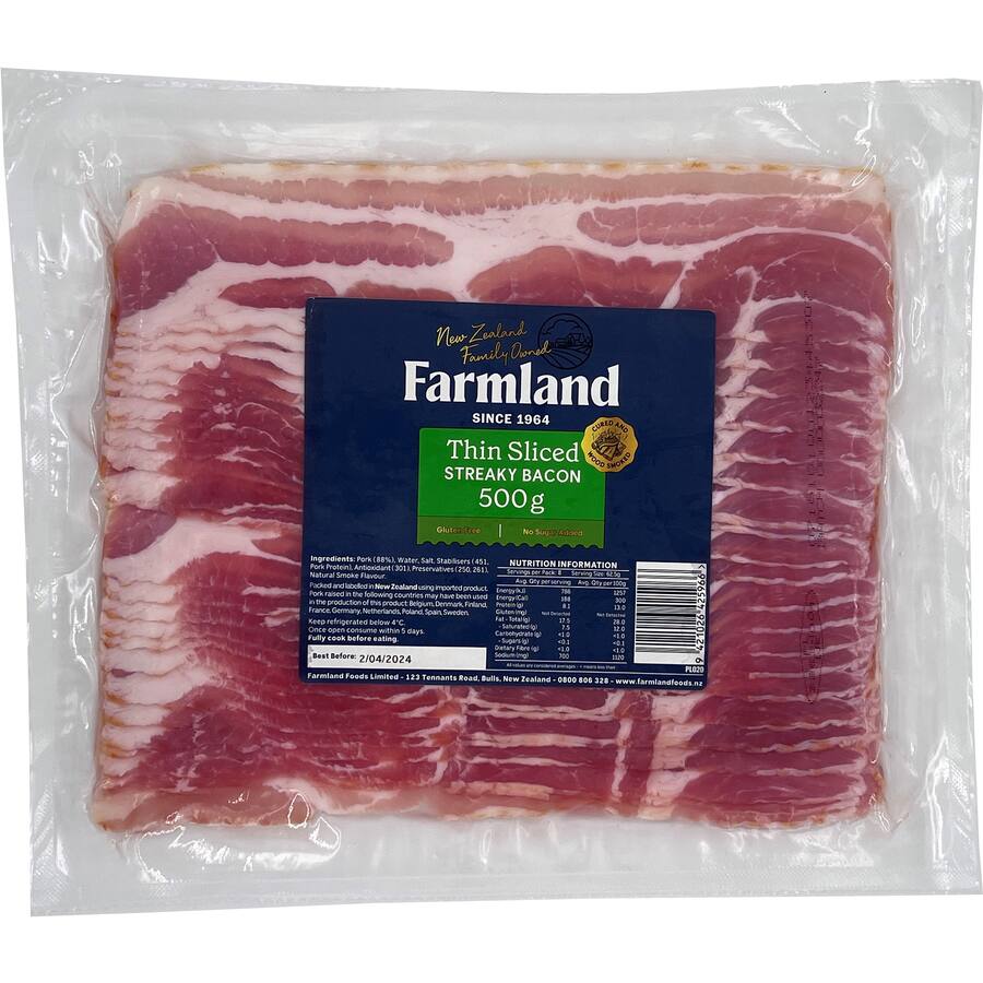 Farmland Streaky Bacon Thin Sliced