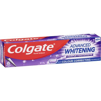 colgate advanced whitening toothpaste purple