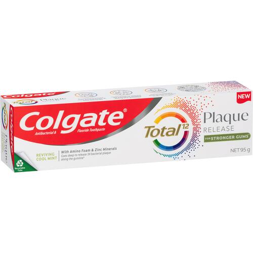 Colgate Total Plaque Release Toothpaste Reviving Cool Mint